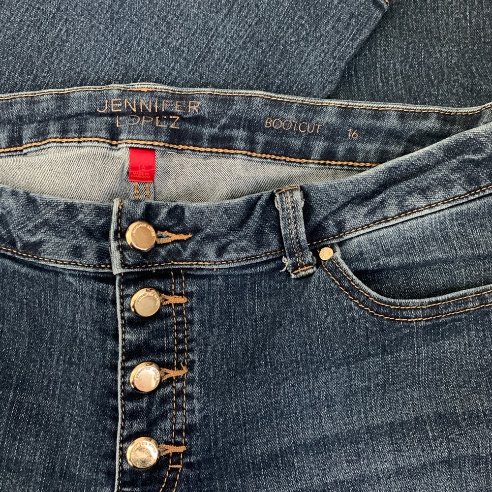 JLo Button-Fly Jeans